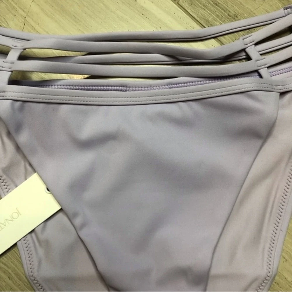 Jonathan Simkhai Amenda Strappy Bikini Summer Vacation Bottom Lupine Lilac Small